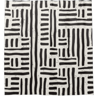 Hand-drawn lines, grungy seamless texture. shower curtain