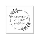 Hand-drawn Lines Leaves Handmade With Love Name