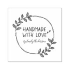 Hand-drawn Lines Leaves Handmade With Love Name