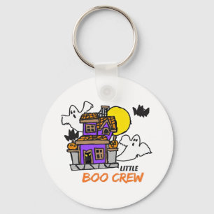 Hand Drawn Little Boo Crew Halloween Key Ring