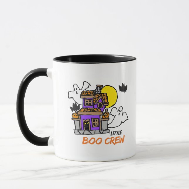 Hand Drawn Little Boo Crew Halloween Mug (Left)