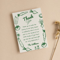 Hand Drawn Locally Grown Vegetables Baby Shower 