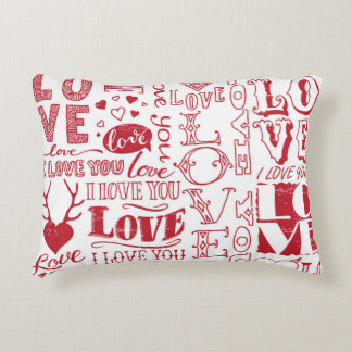 hand-drawn love doodles  decorative cushion