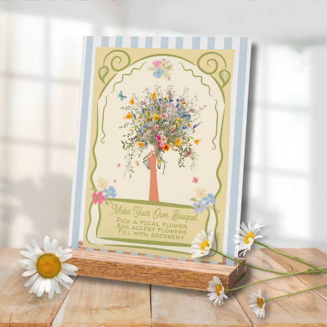 Hand drawn Make your own bouquet Seed Packet Sign (Creator Uploaded)