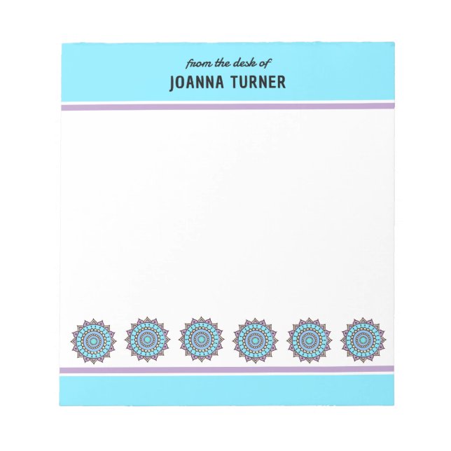 Hand Drawn Mandala Notepad Template (Front)