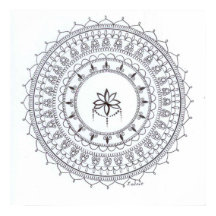 Hand Drawn Mandala Poster For Colouring In