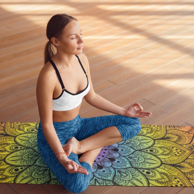 Hand Drawn Mandela 1  Yoga Mat (Creator Uploaded)