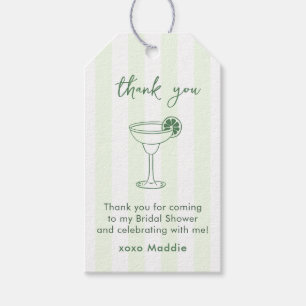 Hand-Drawn Margarita Lime Bridal Shower Favour Tag