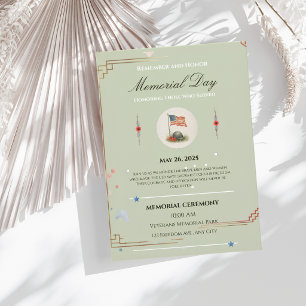 Hand-drawn Memorial Day illustration Card
