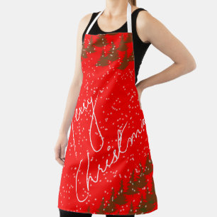 Hand-Drawn Merry Christmas Apron
