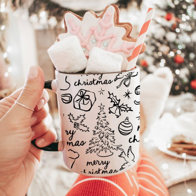 Hand Drawn Merry Christmas Mug (Creator Uploaded)