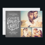 Hand Drawn Merry Kisses Typography Christmas Photo Holiday Card<br><div class="desc">Romantic and modern holiday Christmas multi-photo card featuring our hand drawn typography that says  "Merry Kisses." Perfect for the newly married couple. Comes with a snowflake design on the back.</div>