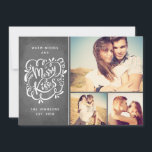 Hand Drawn Merry Kisses Typography Christmas Photo Holiday Card<br><div class="desc">Romantic and modern holiday Christmas multi-photo card featuring our hand drawn typography that says  "Merry Kisses." Perfect for the newly married couple. Comes with a snowflake design on the back.</div>