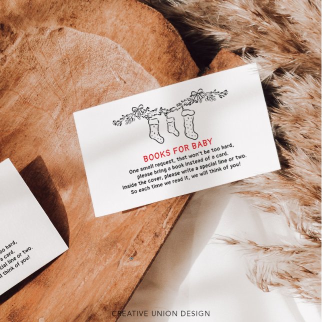 Hand Drawn Merry Little Baby Books for Baby Enclosure Card (Creator Uploaded)