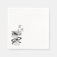 Hand Drawn minimalist Coquette Drinks Wedding 