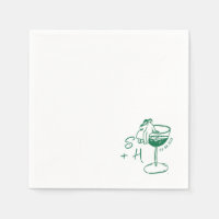 Hand Drawn minimalist Simple Cocktail Wedding 