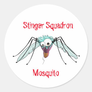Hand drawn Mosquito  Classic Round Sticker