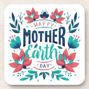 Hand Drawn Mother Earth Day Design-23184 Coaster