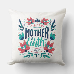 Hand Drawn Mother Earth Day Design-23184 Cushion