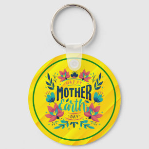 Hand Drawn Mother Earth Day Design-23184 Hoodie Key Ring