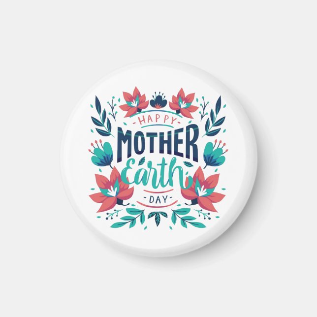 Hand Drawn Mother Earth Day Design-23184 Hoodie Magnet (Front)