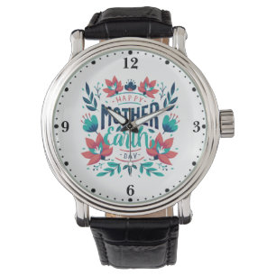 Hand Drawn Mother Earth Day Design-23184 Watch
