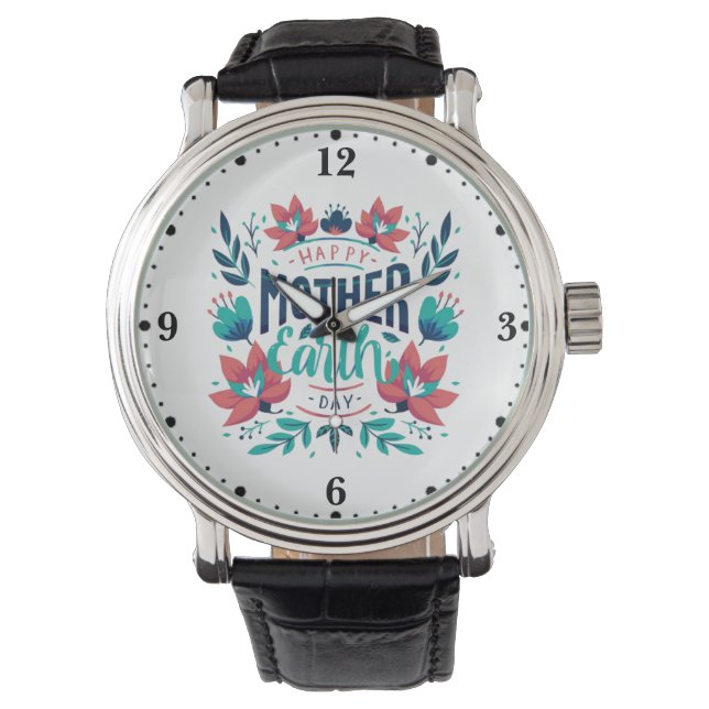 Hand Drawn Mother Earth Day Design-23184 Watch (Front)