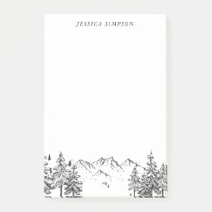 Hand Drawn Mountains For To-Do List  Notes