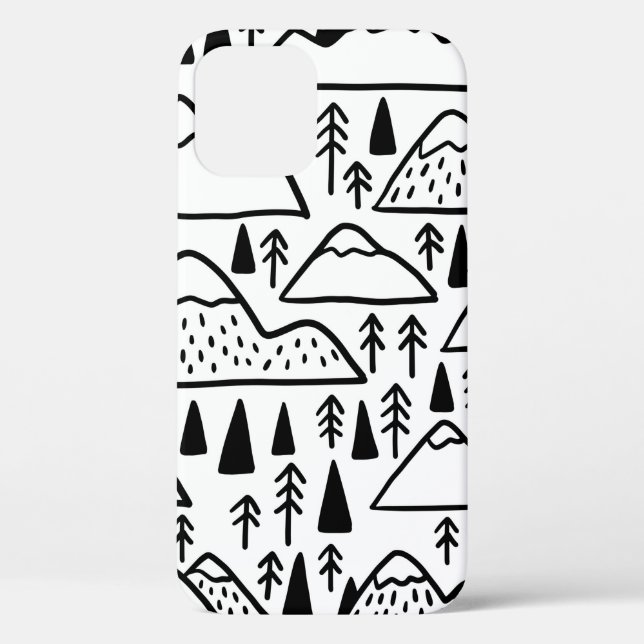 Hand drawn mountains set. collection with mountain Case-Mate iPhone case (Back)