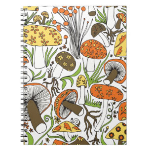 Hand-drawn Mushrooms Notebook