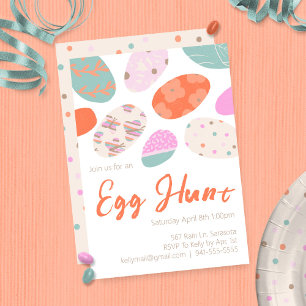 Hand Drawn Nature Easter Eggs Invitation