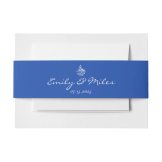 Hand Drawn Nautical Wedding Invitation Belly Band