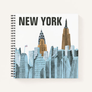 Hand Drawn New York City, NY Notebook