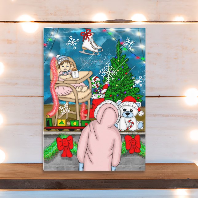 Hand drawn Nostalgic Christmas Window  Display Card (Creator Uploaded)
