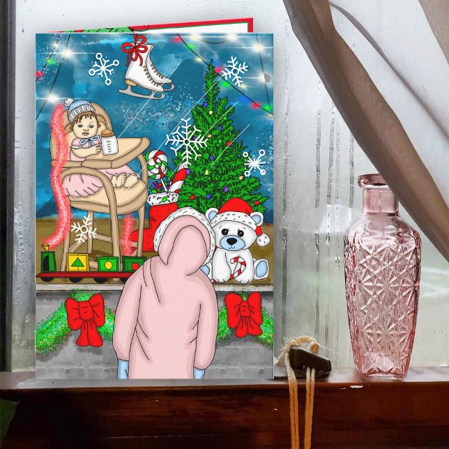Hand drawn Nostalgic Christmas Window  Display Card (Creator Uploaded)