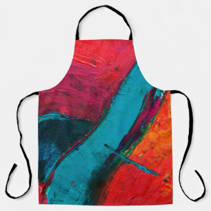 Hand drawn oil painting. Abstract art background. Apron