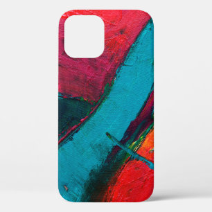 Hand drawn oil painting. Abstract art background. iPhone 12 Case
