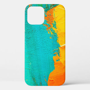 Hand drawn oil painting. Abstract art background. iPhone 12 Case