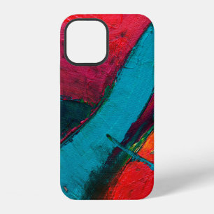 Hand drawn oil painting. Abstract art background. iPhone 12 Case