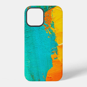 Hand drawn oil painting. Abstract art background. iPhone 12 Case