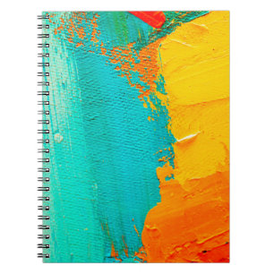 Hand drawn oil painting. Abstract art background.  Notebook