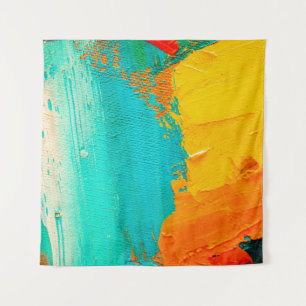 Hand drawn oil painting. Abstract art background. Tapestry