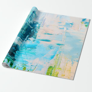 Hand drawn oil painting. Abstract art background.  Wrapping Paper