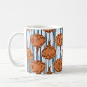 Hand drawn onion bulb vegetable wallpaper. Modern Coffee Mug