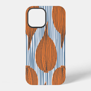 Hand-drawn onion bulbs, organic wallpaper iPhone 12 case
