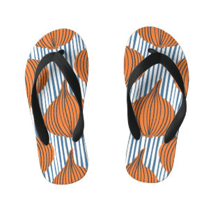 Hand-drawn onion bulbs, organic wallpaper kid's thongs