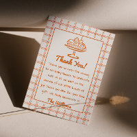 Hand Drawn Orange Bun In The Oven Baby Shower