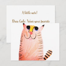 Hand-Drawn Orange Tabby Cat Kids Birthday