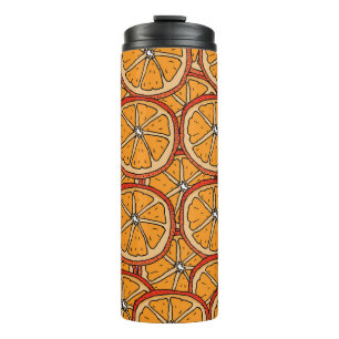 Hand Drawn Oranges: Seamless Thermal Tumbler