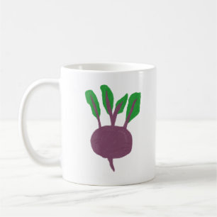 Hand Drawn Organic Purple Beetroot Gift Coffee Mug